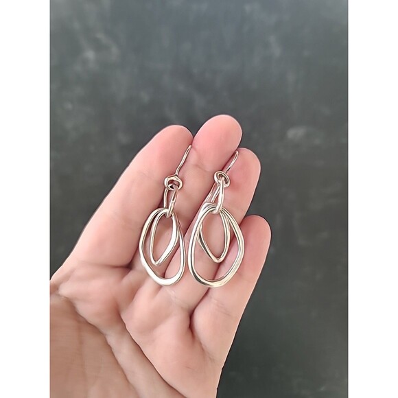 Silpada 925 Sterling Silver Beaded Dangling Pierced Earrings Thailand - Picture 1 of 10